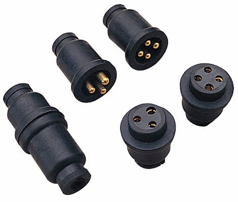 Sea-Dog Polarized Molded Electrical Connector 426164-1, 4-Pin, 5-Amp 12/24VDC