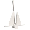Greenfield Products GPI-13 Fluke Anchor, 10 lb, White Coated, Yachting Series