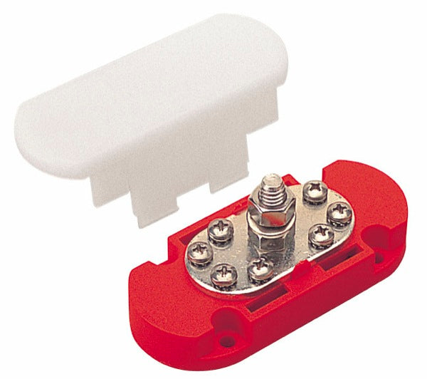 Sea-Dog Terminal Post with Buss Plate, 5/16-18 Stud, 48VDC 150A, Nylon/Nickel Plated Brass, 426828-1