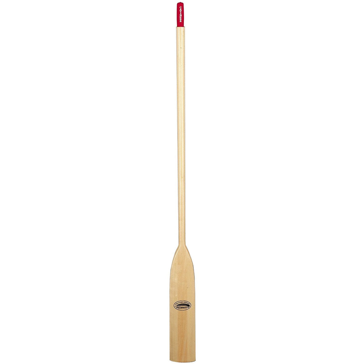 Caviness Oar with Power Grip - White Shaft, Red Handle - Available in 6' to 6.5' Lengths