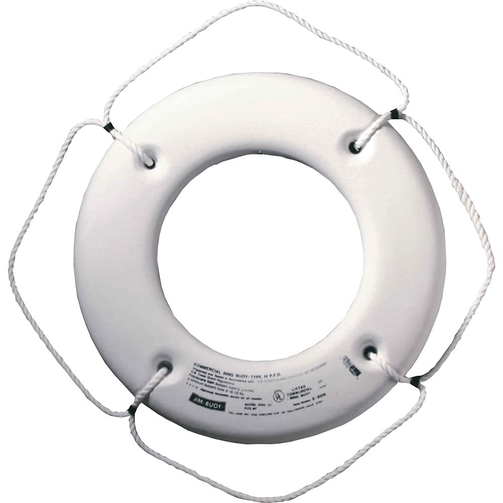 Cal-June Jim-Buoy HS Hard Shell USCG-Approved Ring Buoy, 20" to 24"