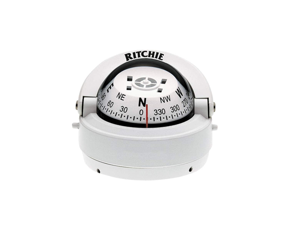 Ritchie Explorer S-53 Surface-Mount Boat Compass, 2-3/4" Dial - Available in Black or White