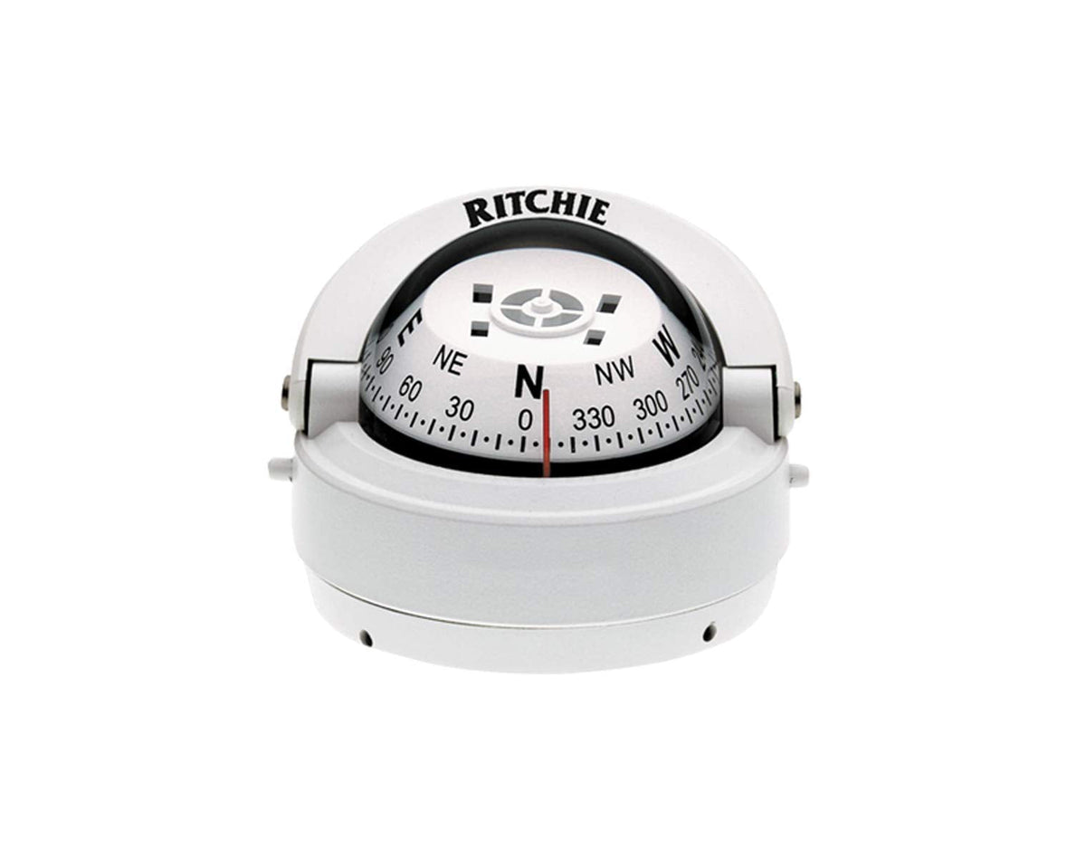 Ritchie Explorer S-53 Surface-Mount Boat Compass, 2-3/4" Dial - Available in Black or White