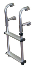 JIF Marine EPU2 Compact 2-Step Transom Ladder, Anodized Aluminum, 250 lb Capacity