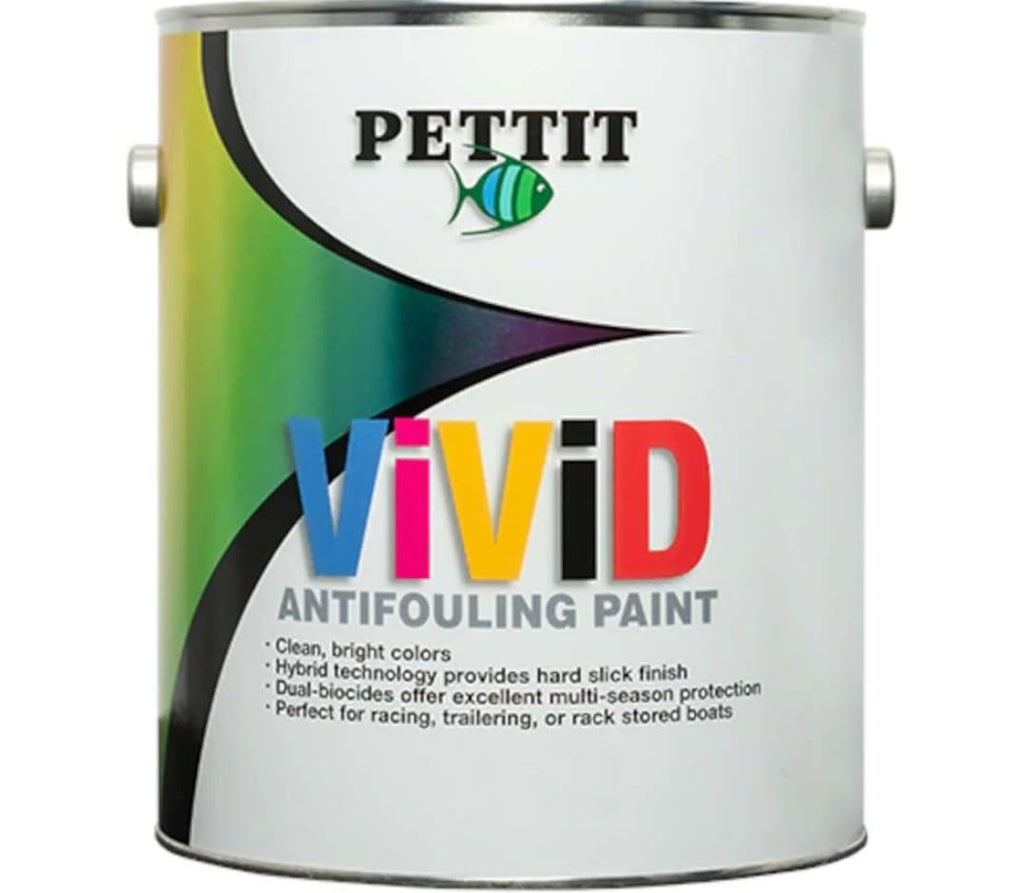 Pettit Vivid Antifouling Bottom Paint - Dual-Biocide Hard Bottom Paint, Quart, Available in Blue, Green, White