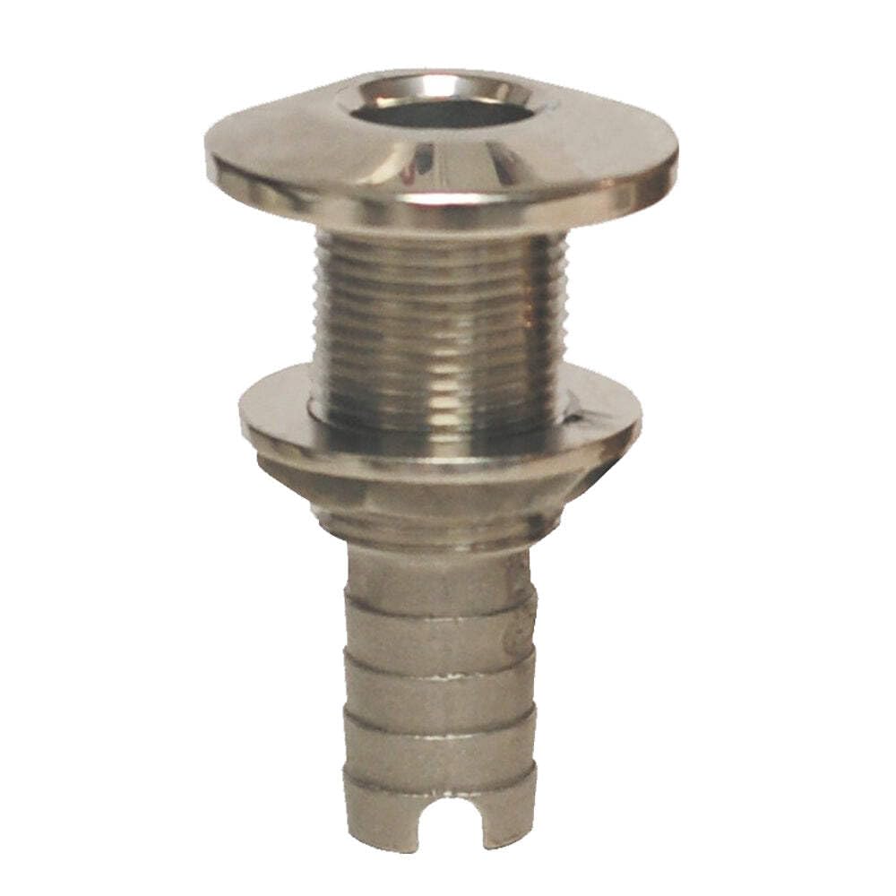Groco HTH-S Series Stainless Steel Thru-Hull Fittings - 316 Stainless, Available in 1.25" to 1-1/2" Hose Barb