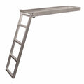 JIF Marine CSD2 Pontoon Boat Ladder, 4-Step Under Deck, 48 Inch Aluminum