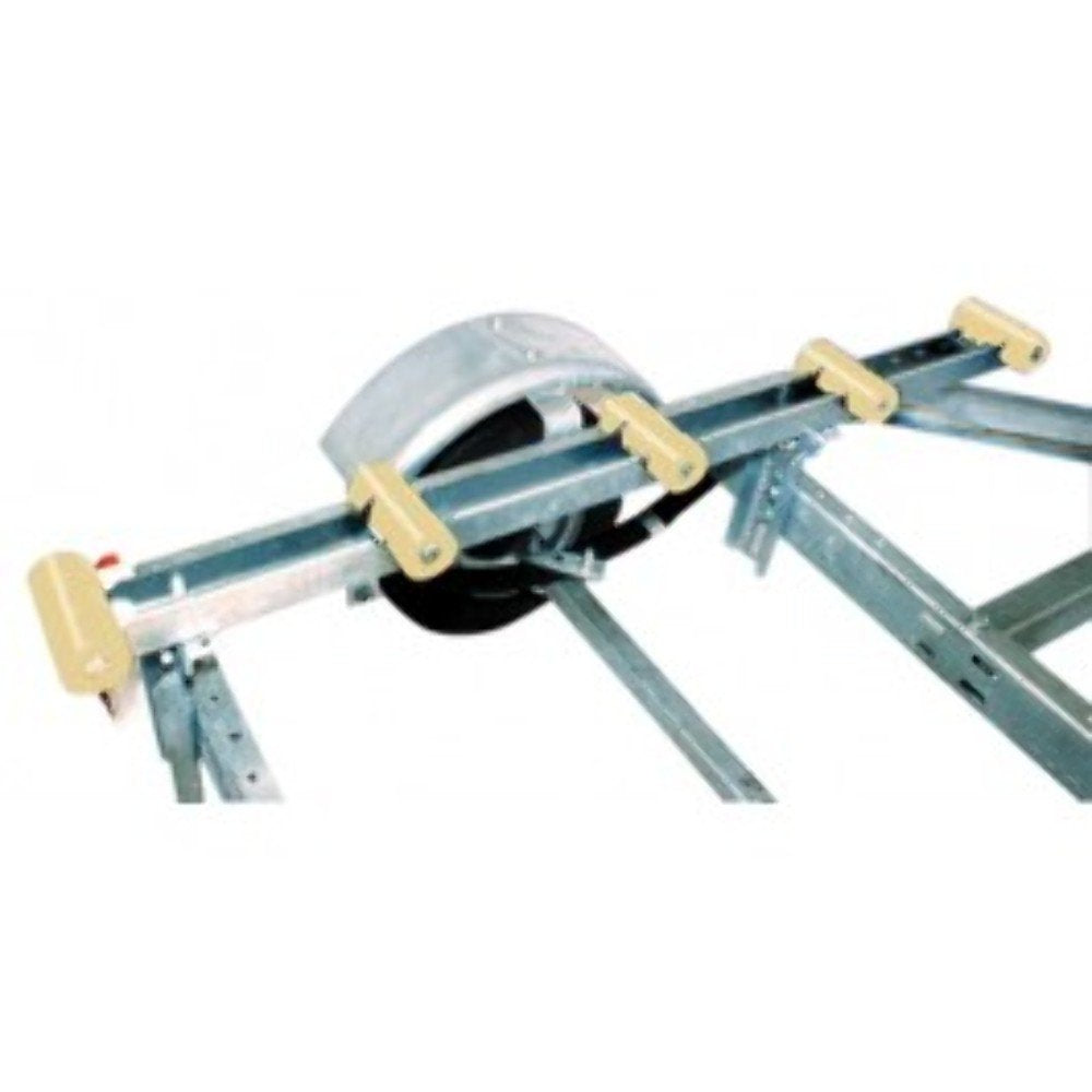 Tie Down Engineering 86157 5 ft. Black Rubber Roller Bunk, Galvanized Steel Frame