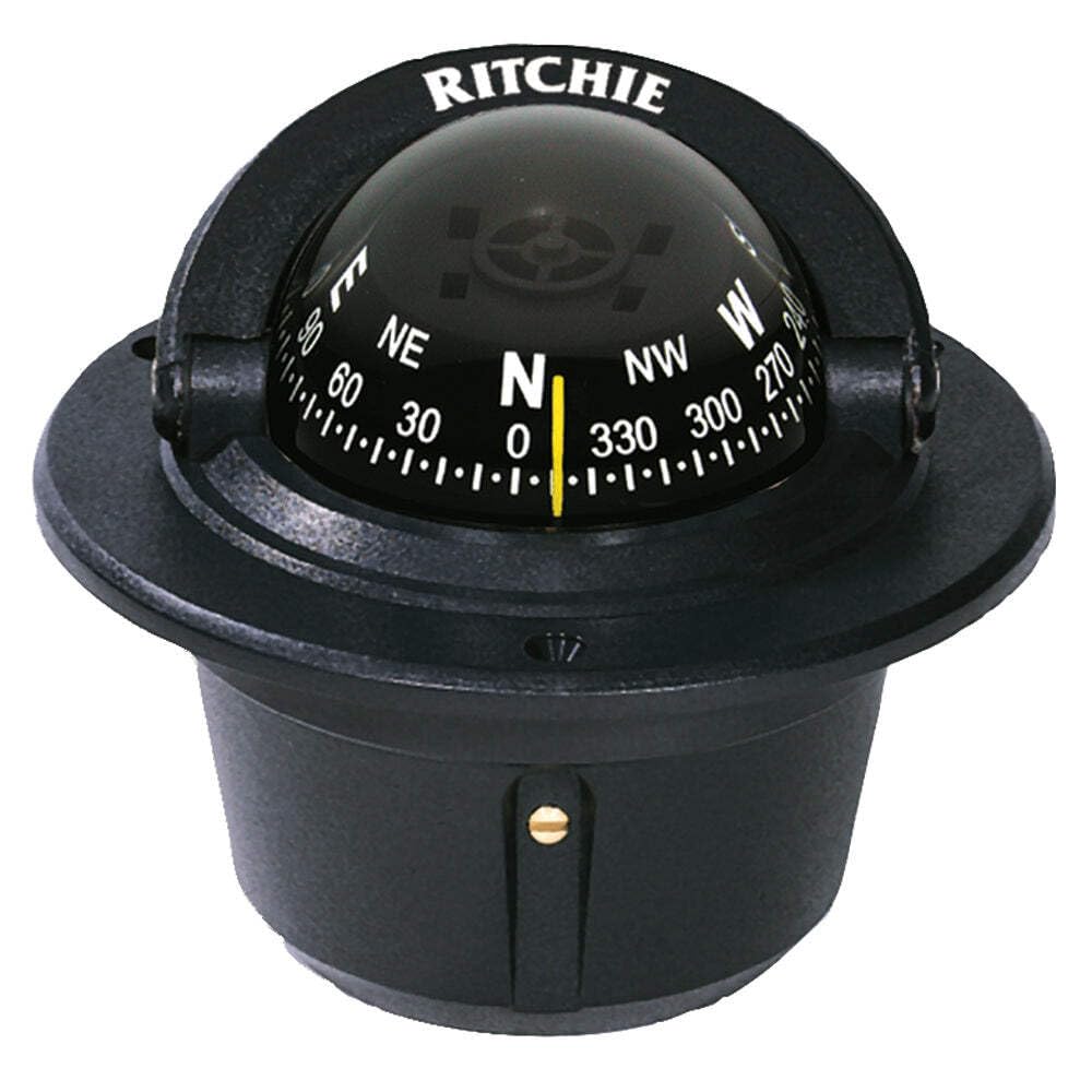 Ritchie Explorer F-50 Flush Mount Compass - 2-3/4" Direct-Read Dial, White or Black