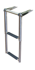 JIF Marine EQB2 2-Step Over Platform Telescoping Boat Ladder, 316 Stainless Steel