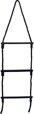 E-Z-TY 3-Step Rope Ladder, Black, Fully Assembled Portable Boat Ladder
