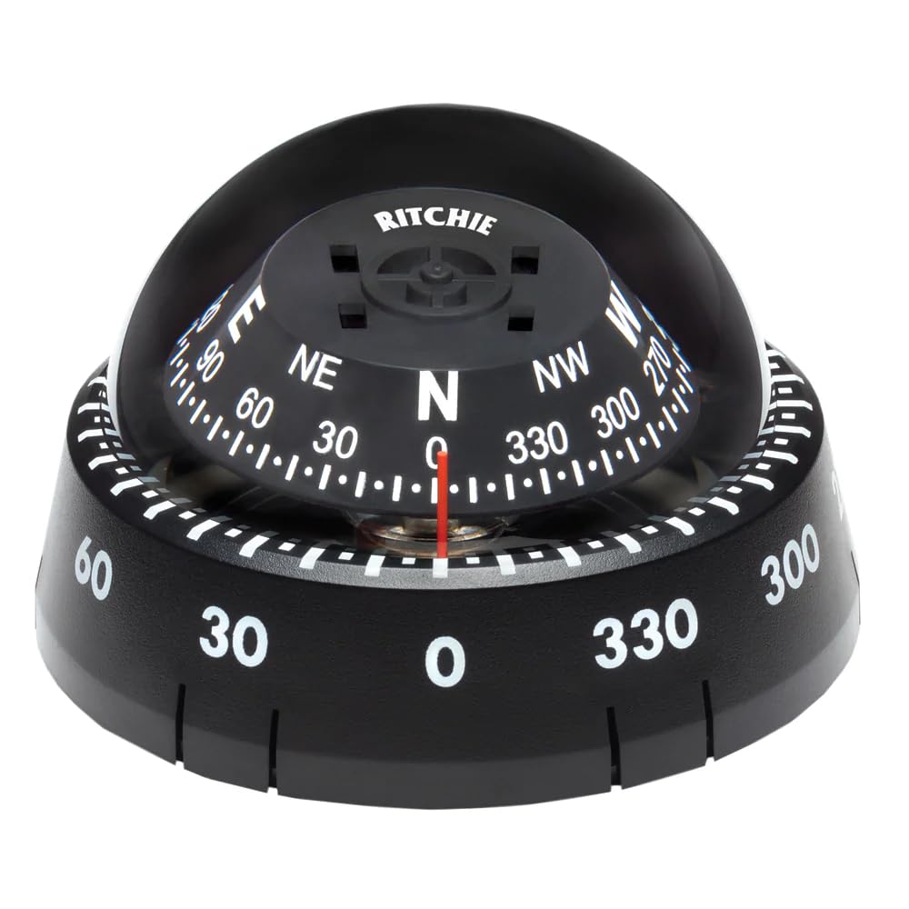 Ritchie XP-99 Handbearing Compass, Surface Mount, 2 3/4" Dial - White or Black Kayaker CombiDial