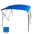 Gen3 Marine 3 Bow Bimini Boat Top, 54 Inches x 6 Feet x 79-84 Inches, Pacific Blue