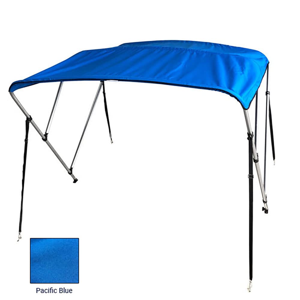 Gen3 Marine 3 Bow Bimini Boat Top, 54 Inches x 6 Feet x 79-84 Inches, Pacific Blue