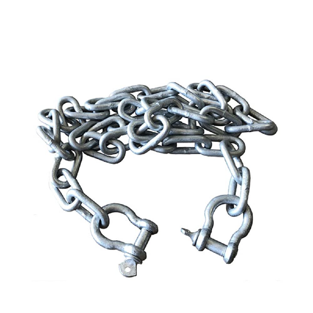 Gen3 Marine Hot Dipped Galvanized Anchor Chain 5/16 Inch x 5 Feet with Two 3/8 Inch Shackles