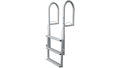 JIF Marine DJX5-W 5-Step Retractable Sliding Dock Ladder, 60 Inch Aluminum, 4 Inch Wide Steps, 750 lb Capacity