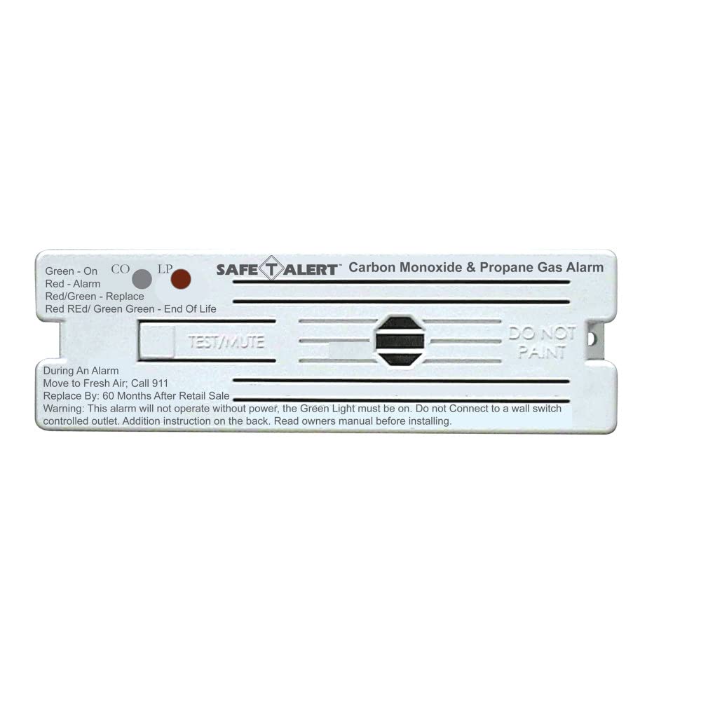 Safe-T-Alert 35-741-WT Dual LP/CO Alarm, 12V Hard-Wired Surface Mount, White