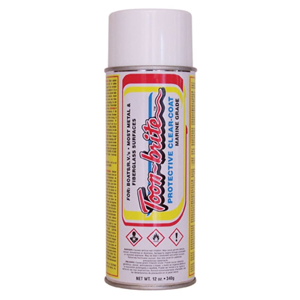 Toon-Brite Protective Clear Coat for Aluminum, Fiberglass & Metal Boats - Quart, Gallon, Aerosol