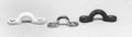 Taylor Made Products Deck Hinge Side Mount Black Nylon, Part 11721 (Sold in Pairs)