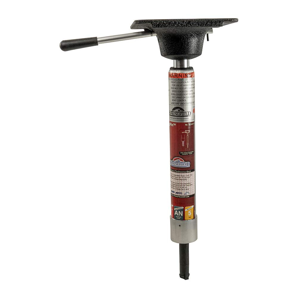 Springfield Kingpin Power-Rise Boat Seat Pedestal, 16-22 Inch Adjustable Height, Anodized