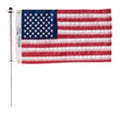 Taylor Made Products 918 Aluminum Boat Flag Pole, 3/4 Inch x 36 Inch with Charlevoix Clips