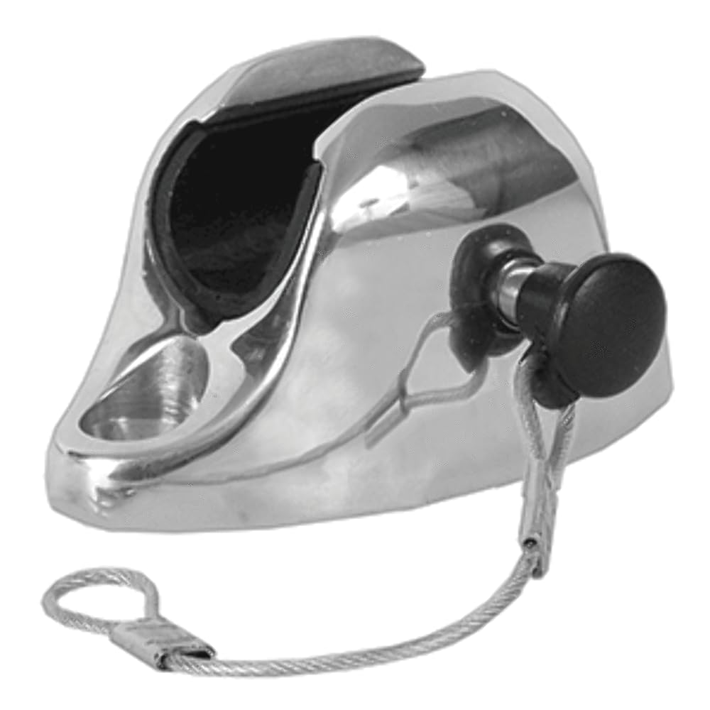 TACO Metals 7/8" Ball and Socket Deck Hinge with Ring and Lanyard, F13-0301/244BN-1