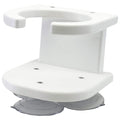 TACO Marine P01-2003W 1-Drink Poly Holder, White, Suction Cup Mount