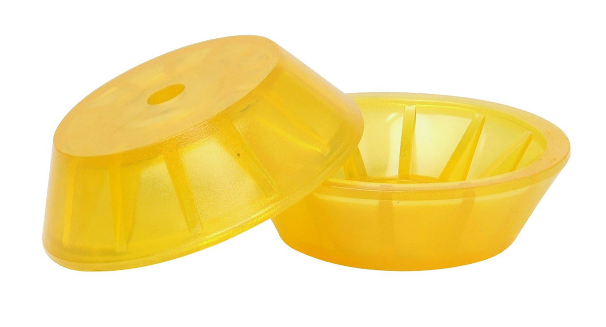 Tie Down Engineering Amber 4 Inch PVC Keel Roller End Bell, 5/8 Inch Shaft, Part 86288