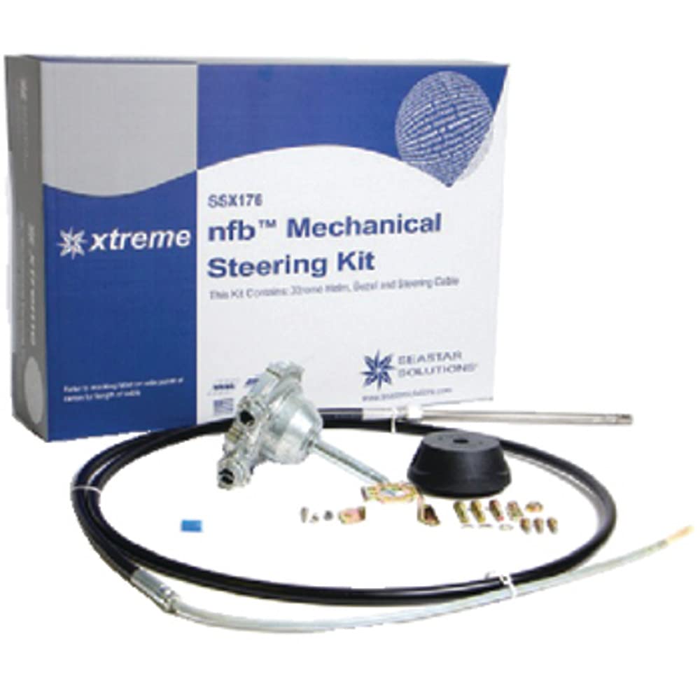 SeaStar Xtreme NFB Steering Kit SSX17617, 17-Foot Single Cable No Feedback Rotary Steering System