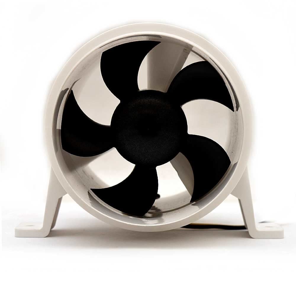 Attwood Turbo 4000 Series II In-Line Bilge Blower 1749-4, 12 Volt Water-Resistant, 4 Inch, White