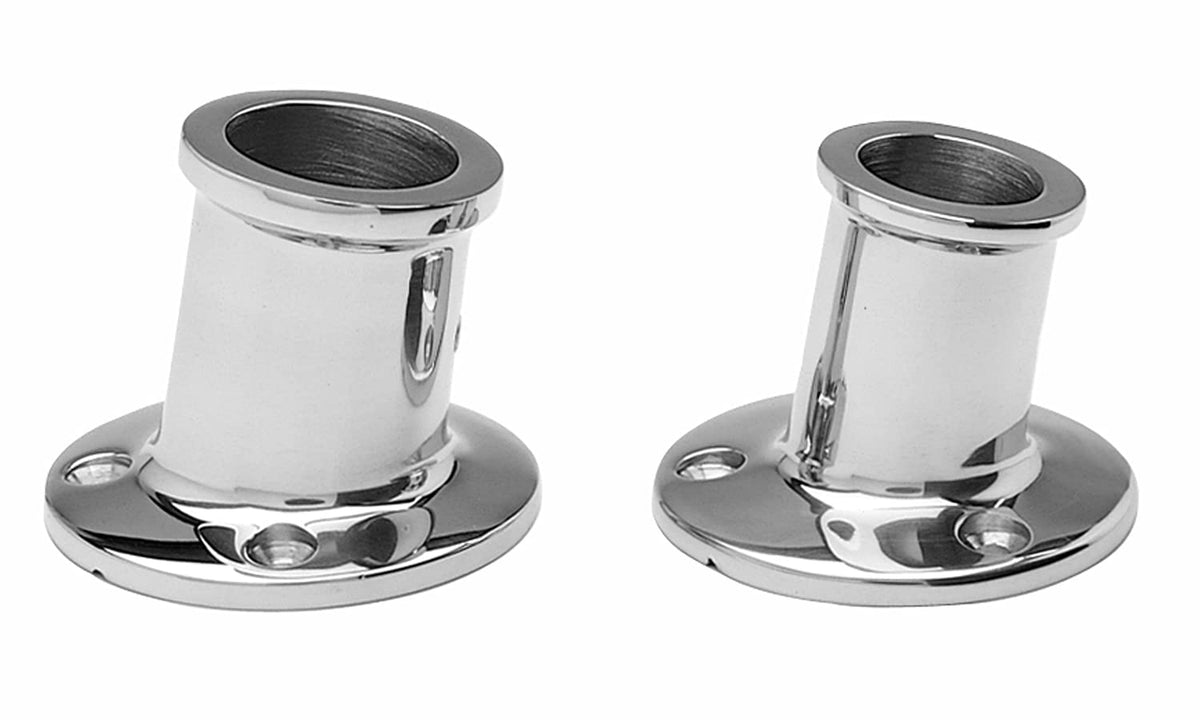 Taylor Made Products 965 Top Mount Flag Pole Socket, T316 Stainless Steel, Fits 1 Inch Poles