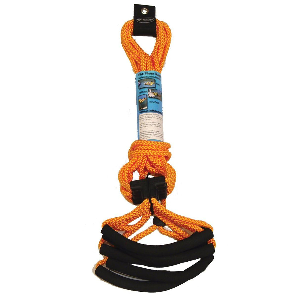 Gail Force Water Sports Float Rope - Floating Tow & Swim Connector Rope with 6 Foam Handles, 35 Foot, Available in Navy, Red, or Yellow