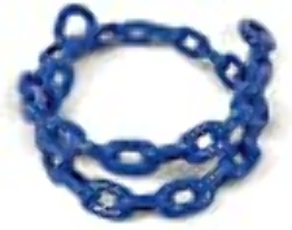 Greenfield Anchor Lead Chain, 1/4 Inch x 4 Feet, Royal Blue Coated Steel, 2115-R