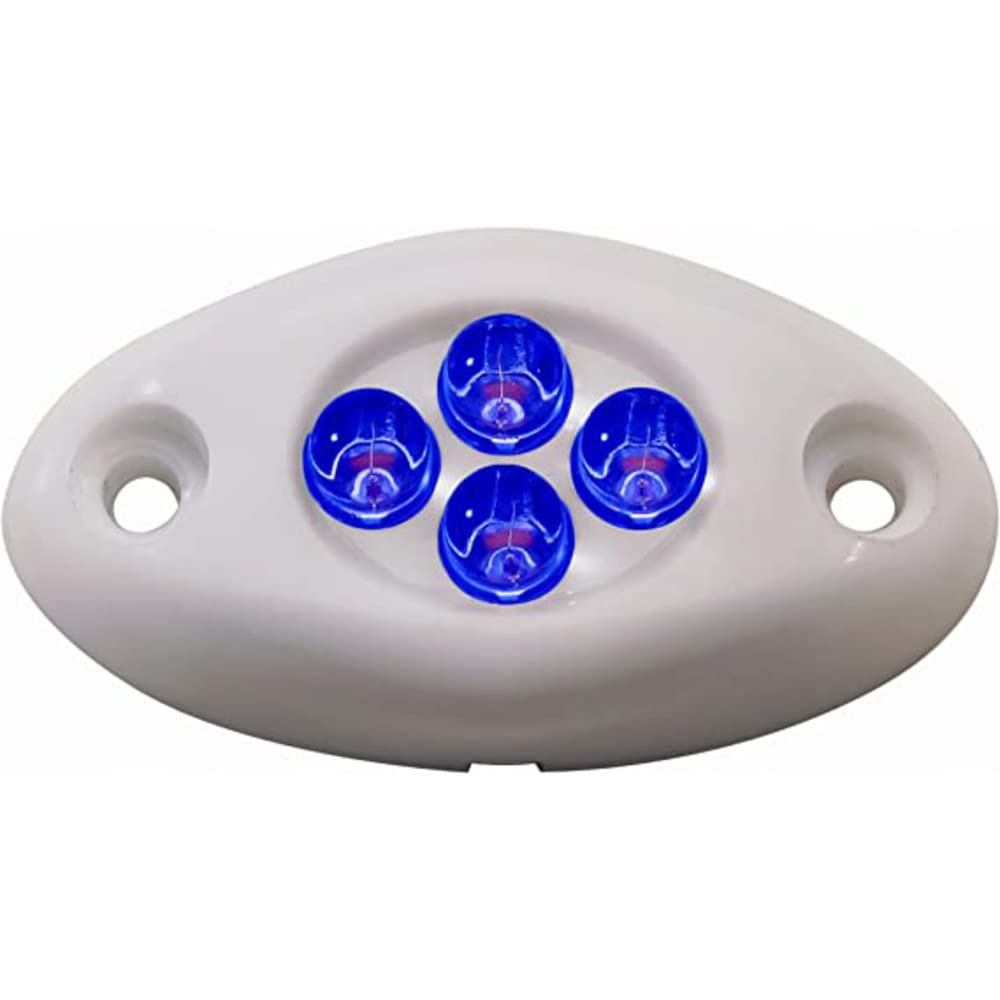 Innovative Lighting 4-LED Boat Courtesy Light, White Case - Blue or White LED