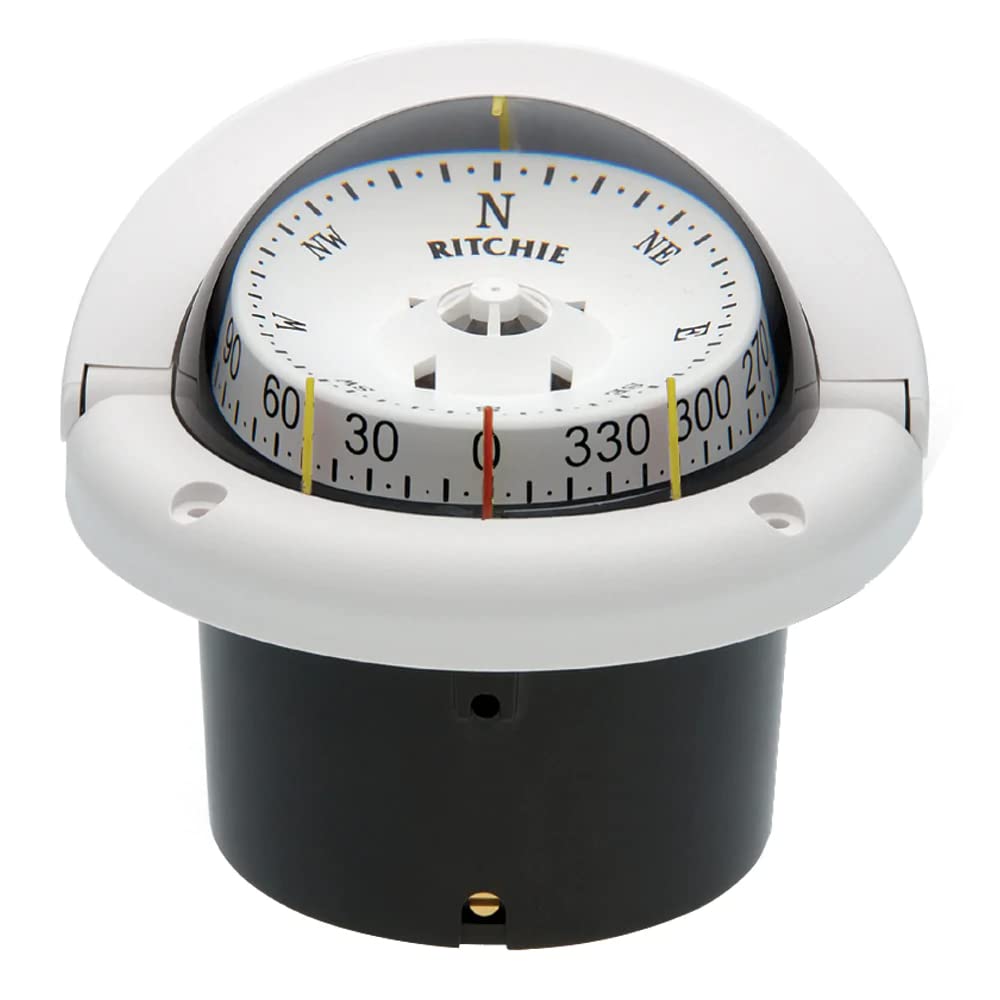 Ritchie Helmsman HF-743 3-3/4 Inch Flush Mount Compass - Available in Black or White