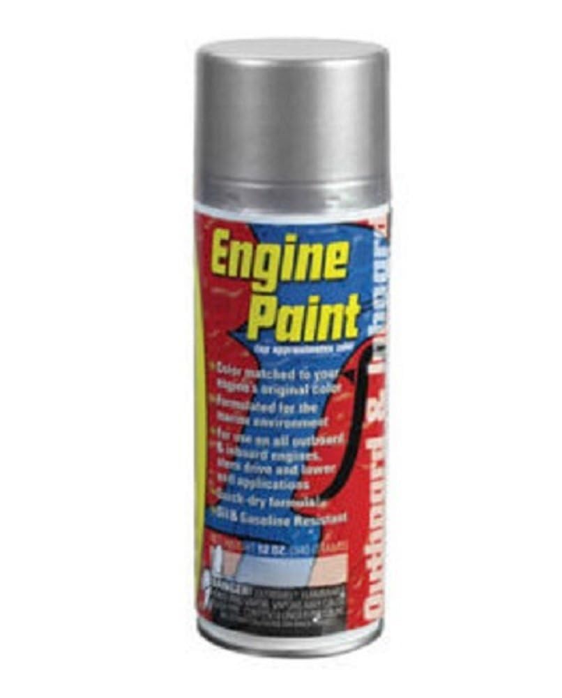 Moeller Marine Volvo Metallic Silver Engine Spray Paint 025818, 12 oz