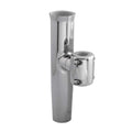 TACO Marine Adjustable Clamp-On Rod Holder, Stainless Steel, Fits 7/8 and 1 Inch Tube - F16-2600POL-1