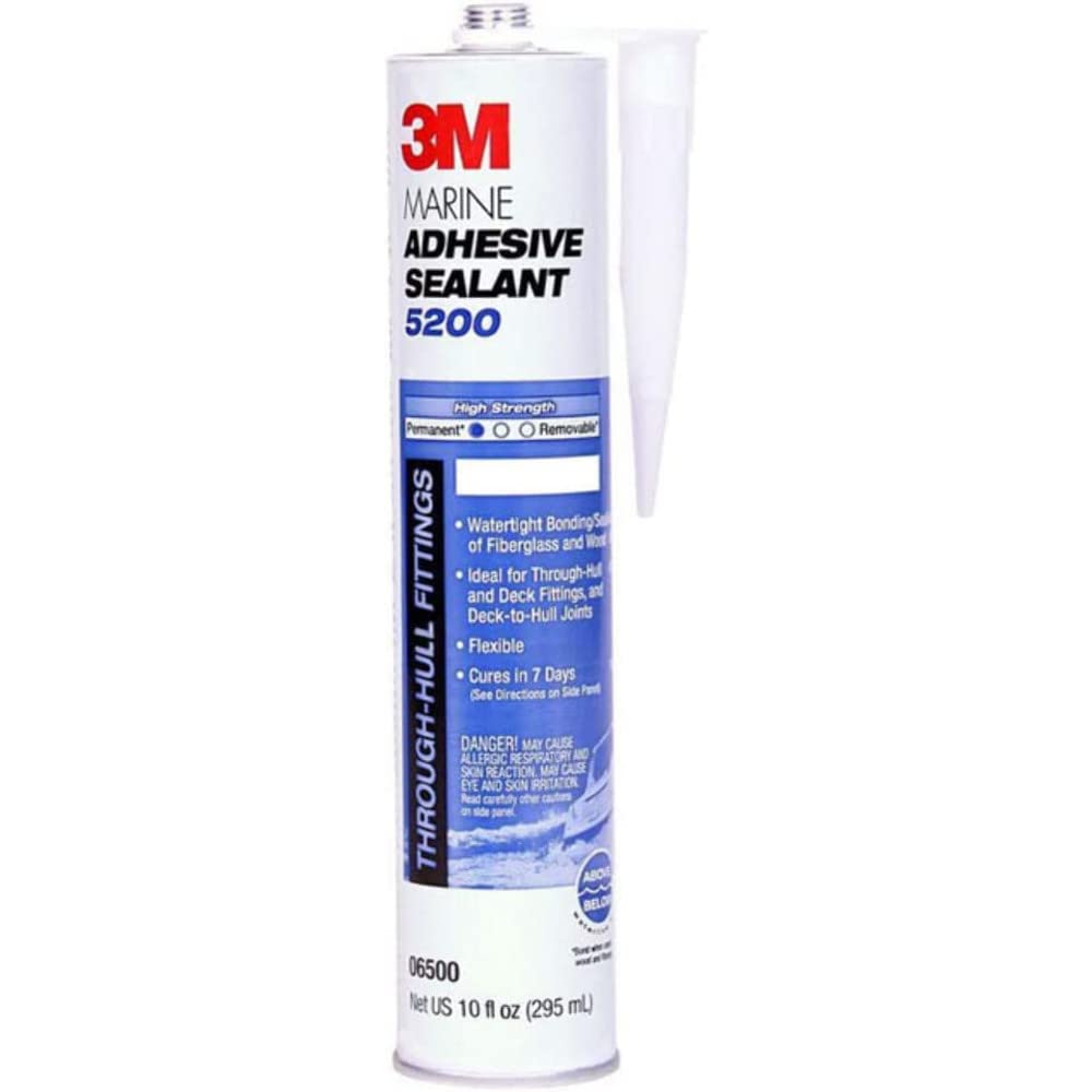 3M Marine Adhesive Sealant 5200 - Permanent Polyurethane Boat Sealant, Available in 3 fl oz to 10 fl oz, Black or White