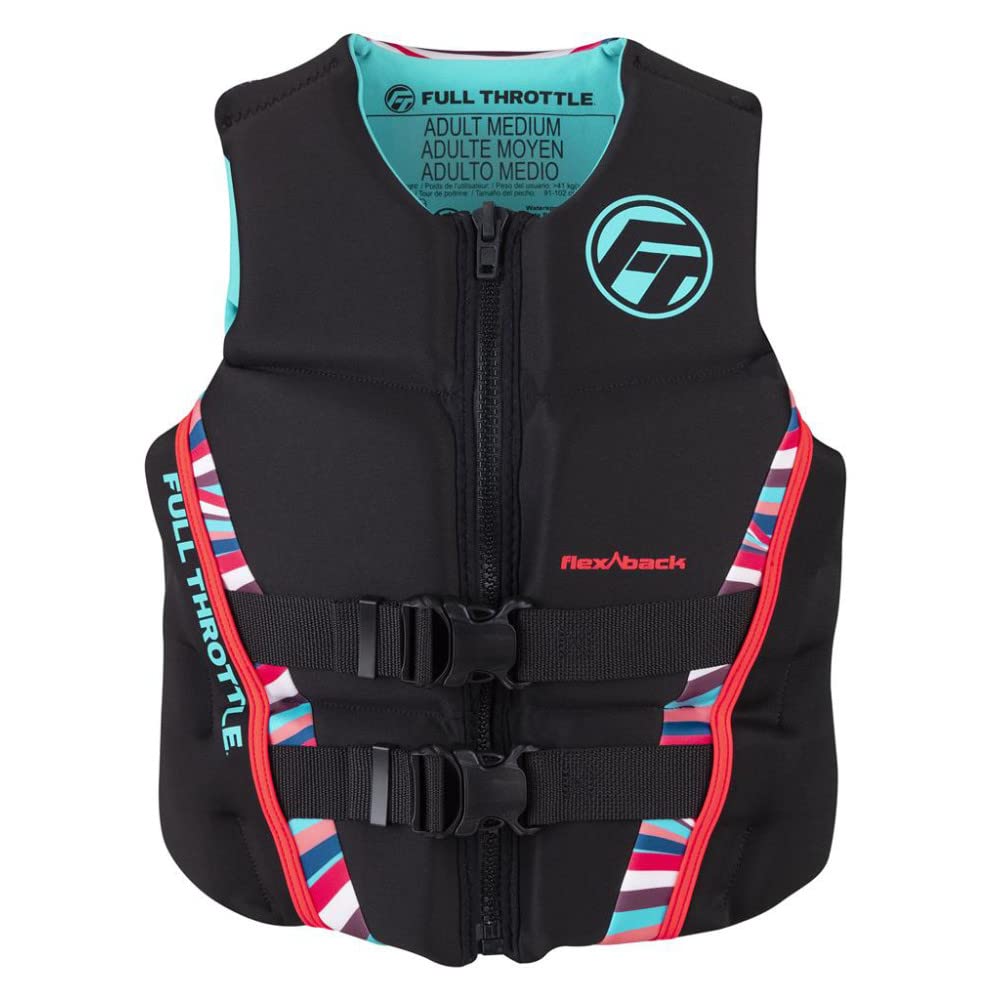 Full Throttle Women's Rapid-Dry Flex-Back Life Jacket - Pink, Small to X-Large