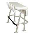 TACO Metals Neptune III Leaning Post L10-2005BSA-1, Anodized Aluminum Frame with 4 Poly Rod Holders