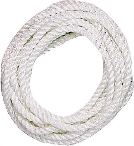 Wellington 38146 3-Strand Twisted Nylon Dock Line, 3/8 Inch x 25 Feet, White, Spliced Eye