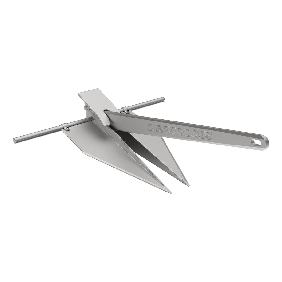 Lewmar LFX-4 Fluke Anchor, 2kg/4lb, Anodized Aluminum, for Mud and Sand Seabeds