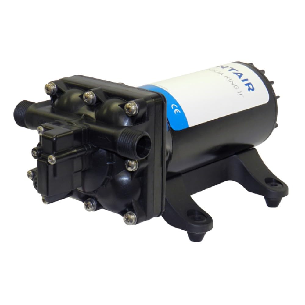 Shurflo Aqua King II Supreme 12V Fresh Water Pump 4158-153-E75, 5.0 GPM Self-Priming Demand Pump, 55 PSI Shut-Off