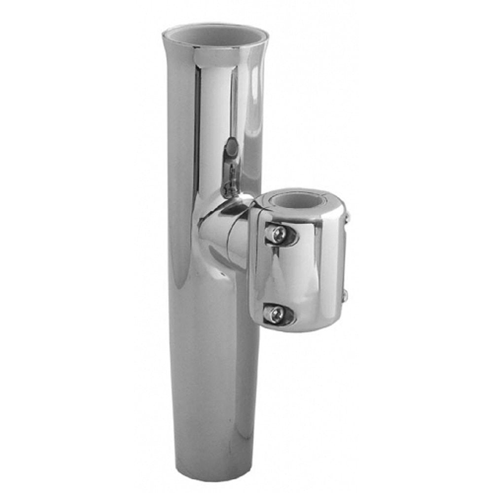 TACO Metals Adjustable Clamp-On Rod Holder, Stainless Steel, Fits 1-1/16 and 1-5/16 Inch O.D. Pipe, F16-2623POL-1