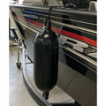Gen3 Marine Twin Eye Boat Fender, 6.5 x 23 Inch, Black, Ribbed Vinyl