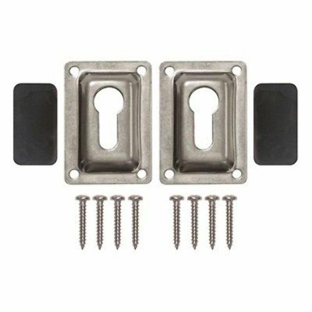 JIF Marine Flush Mount Set EHD for Removable Telescoping Pontoon Ladders, 2-Pack