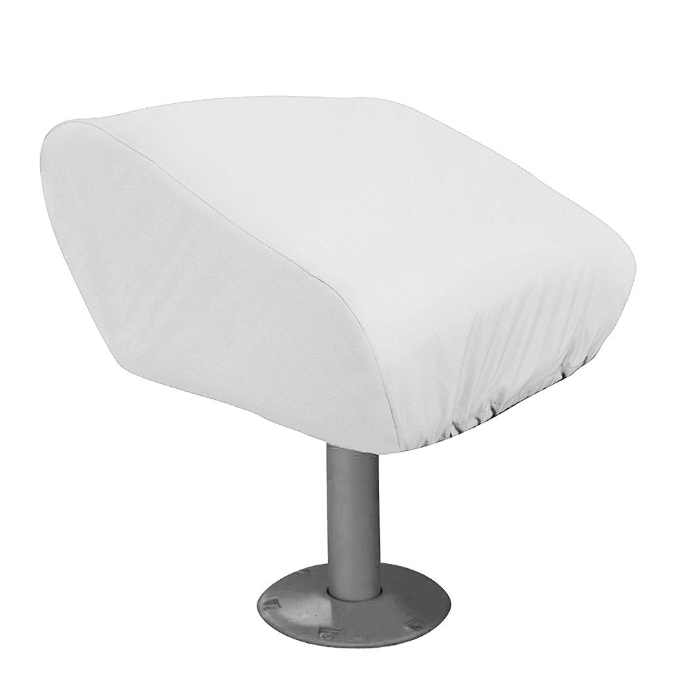 Taylor Made Products Folding Pedestal Boat Seat Cover, White Marine Vinyl, 14 x 18 x 20 Inches