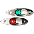 Sea-Dog 400180-1 Flush Mount Side Navigation Lights, 304 Stainless Steel, USCG 1 NM Approved Port & Starboard Pair, 12V