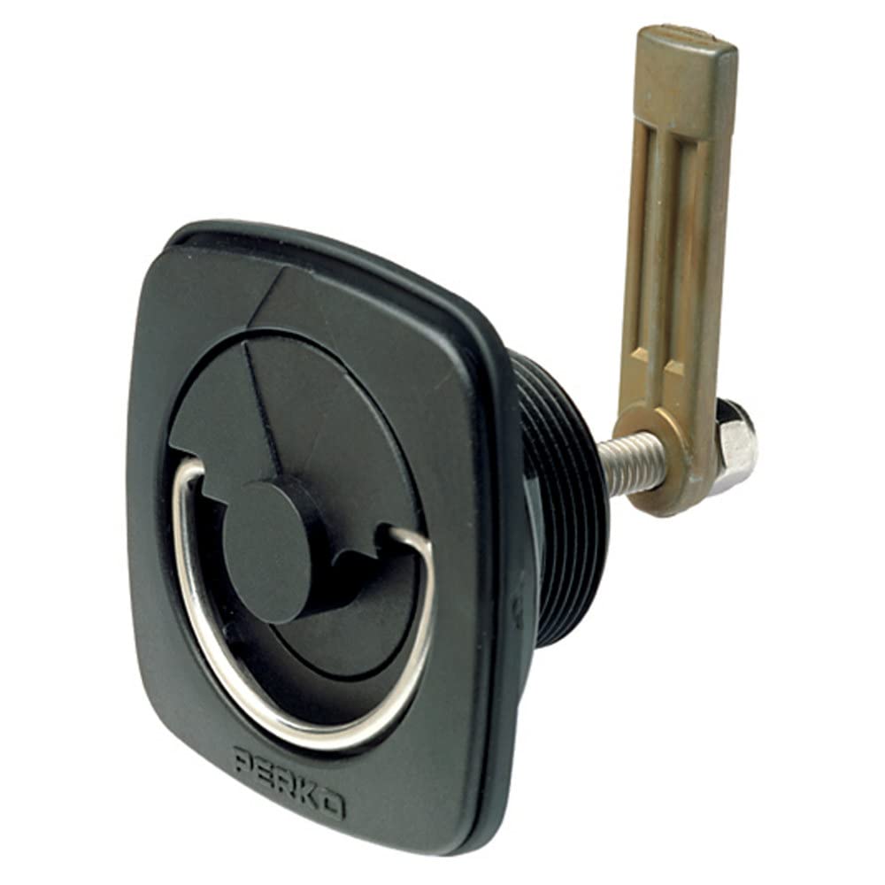 Perko 1082DP3BLK Flush Mount Latch, Non-Locking, Black, Cam Bar 1-1/16 to 2-9/16 Inches