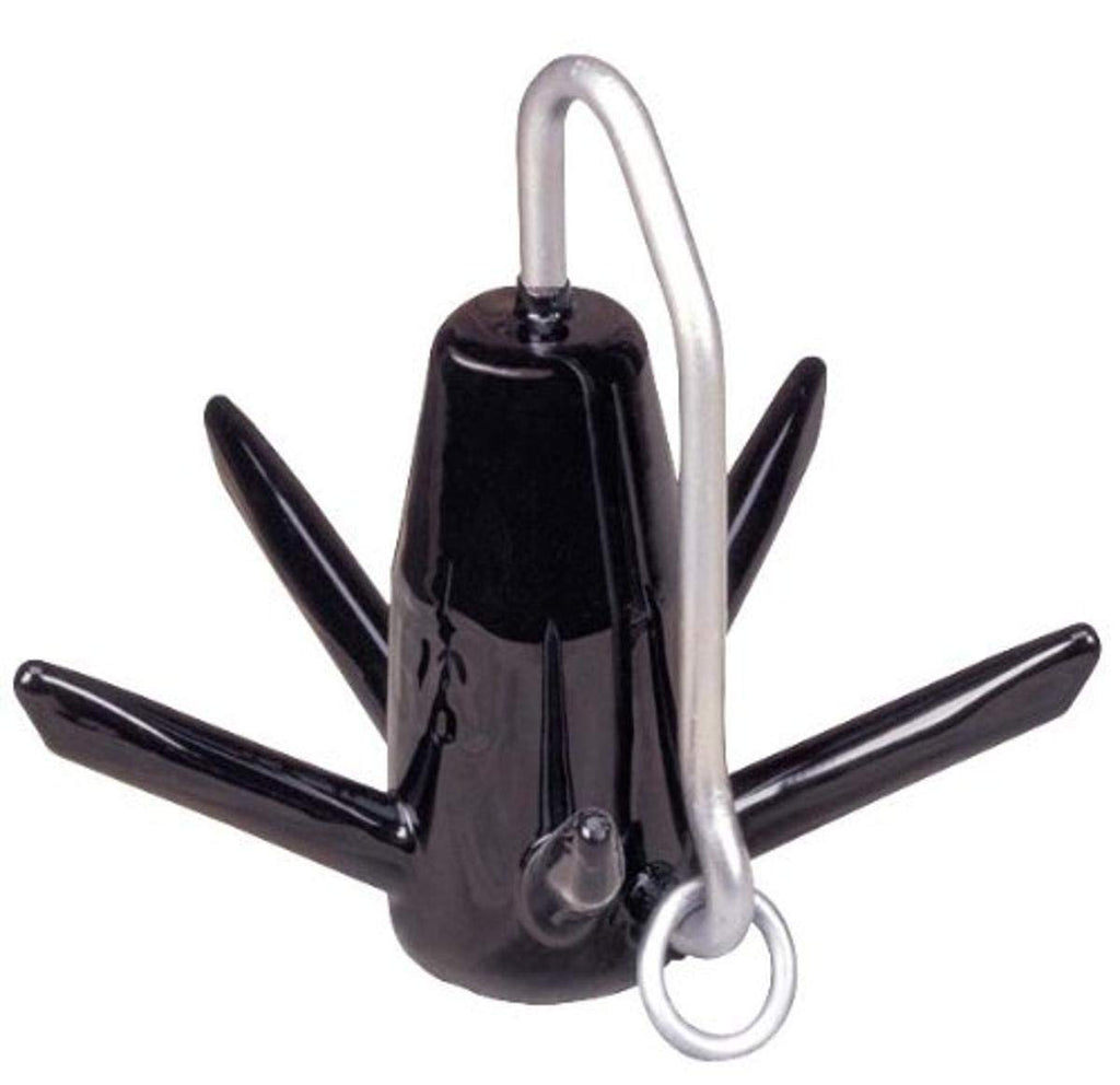 Greenfield Richter Tri-Fluke Boat Anchor - Black Steel Anchor, Available in 14 lb (Boats up to 18') and 18 lb (Boats up to 24')